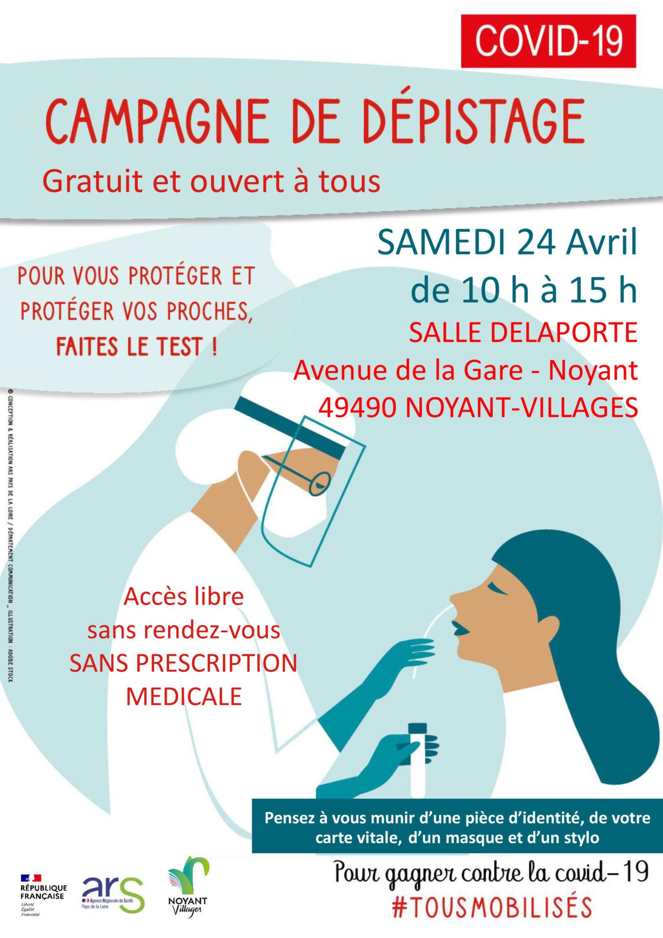 L'ACTU : NOYANT-VILLAGES : UNE CAMPAGNE DE DÉPISTAGE CE SAMEDI