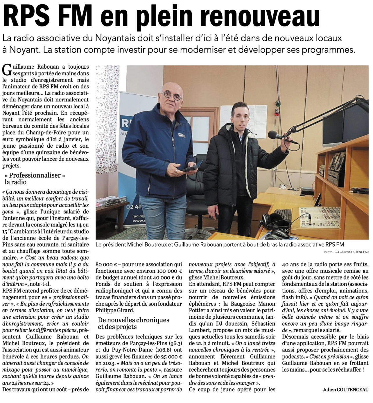 La radio associative RPS FM veut surfer sur une nouvelle dynamique en s’installant à Noyant
