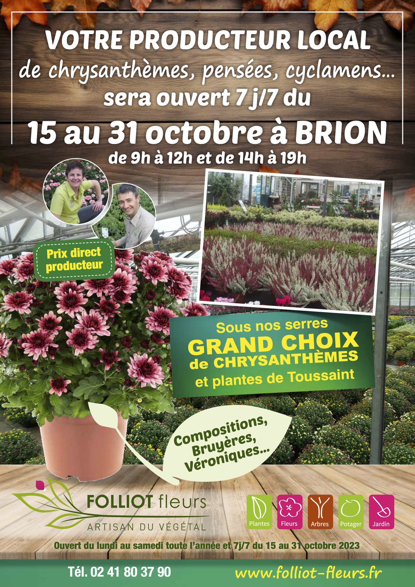 Offre de la Toussaint - Folliot Fleurs - Brion (49)