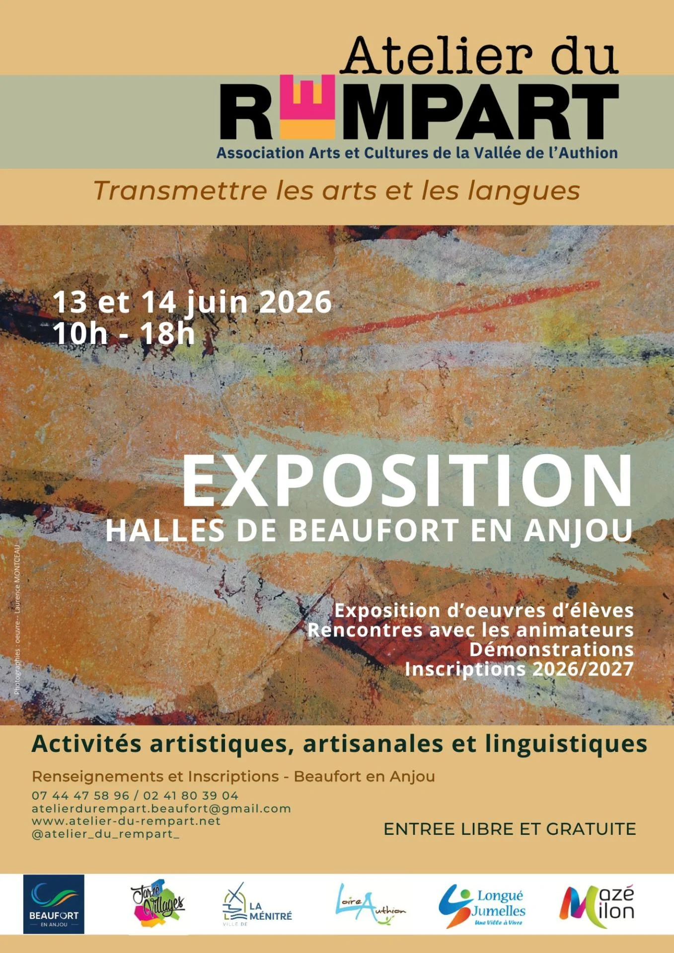 Exposition - Atelier du Rempart - Beaufort-en-Anjou