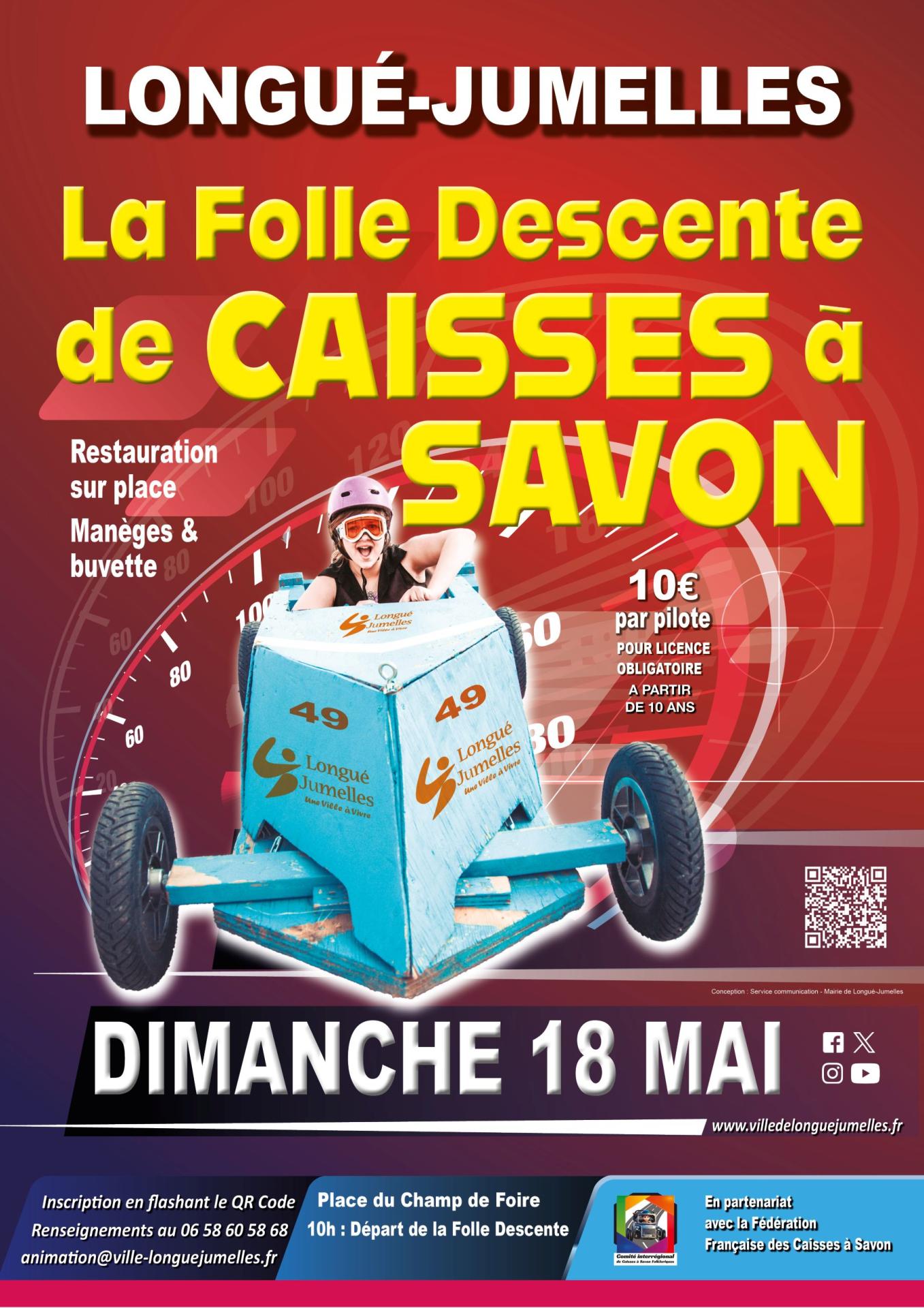 La Folle descente de Caisses à Savon - Longué-Jumelles