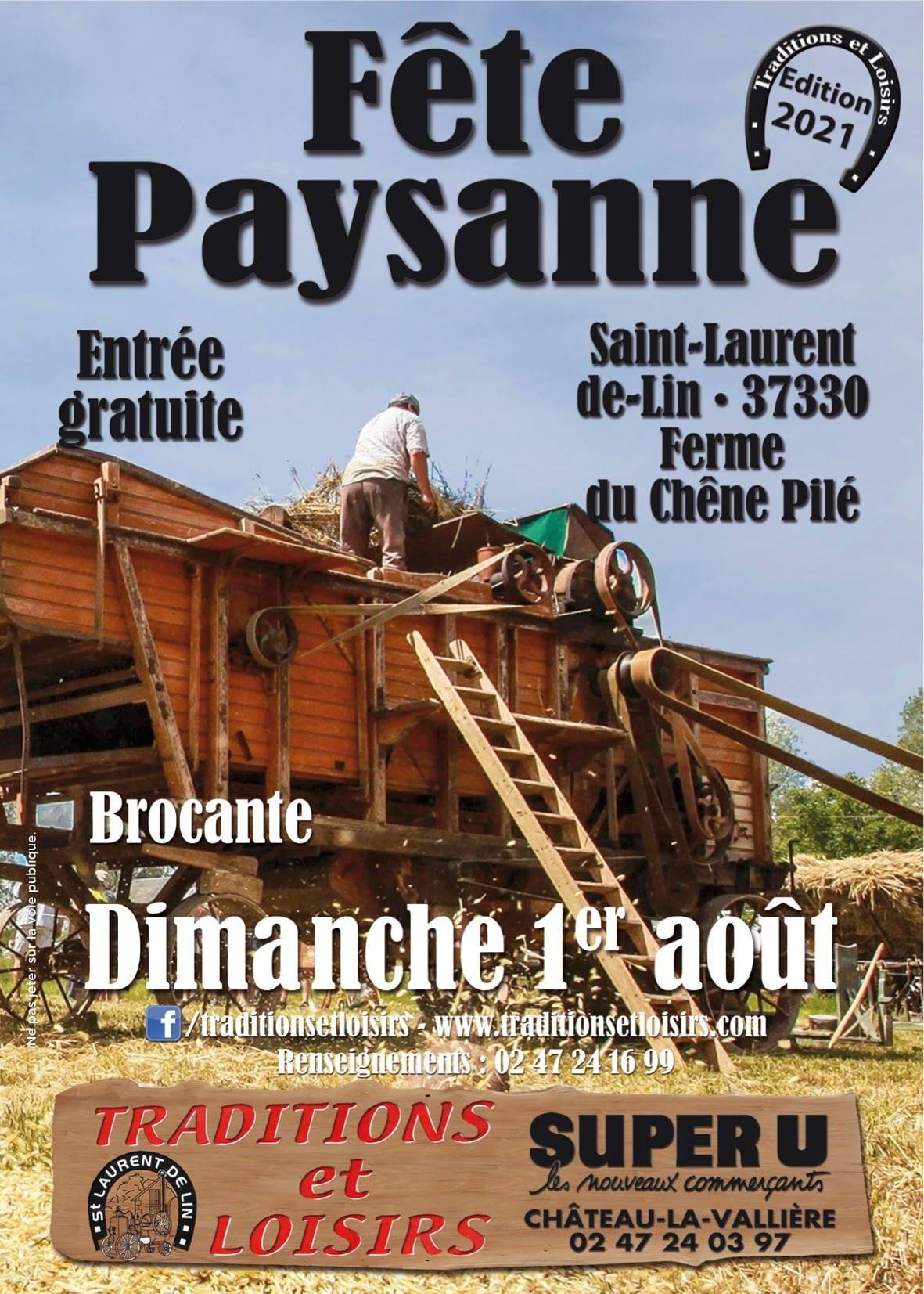 Fête Paysanne et Brocante - 1er août - Saint-Laurent-de-Lin (37)