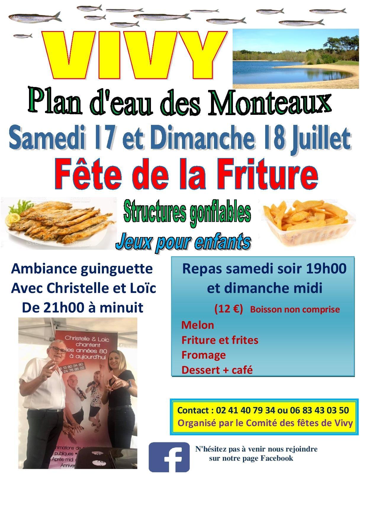 AGENDA : FÊTE DE LA FRITURE A VIVY CE WWEK-END !